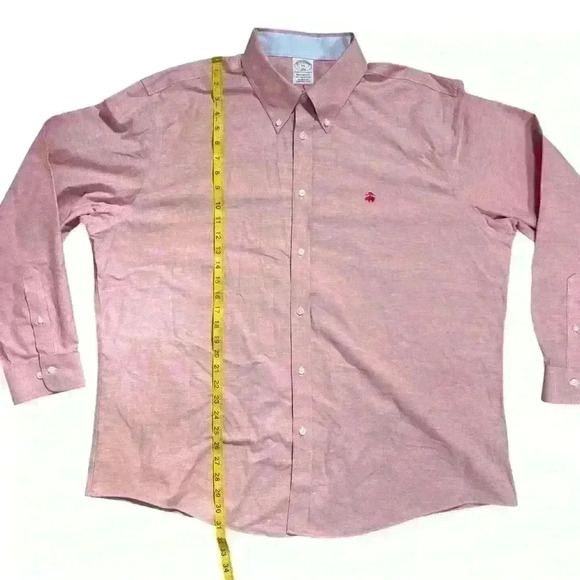 Brooks Brothers Brookscool Coral Pink Oxford Shirt The Regent Fit Polo Size XXL - Picture 9 of 10